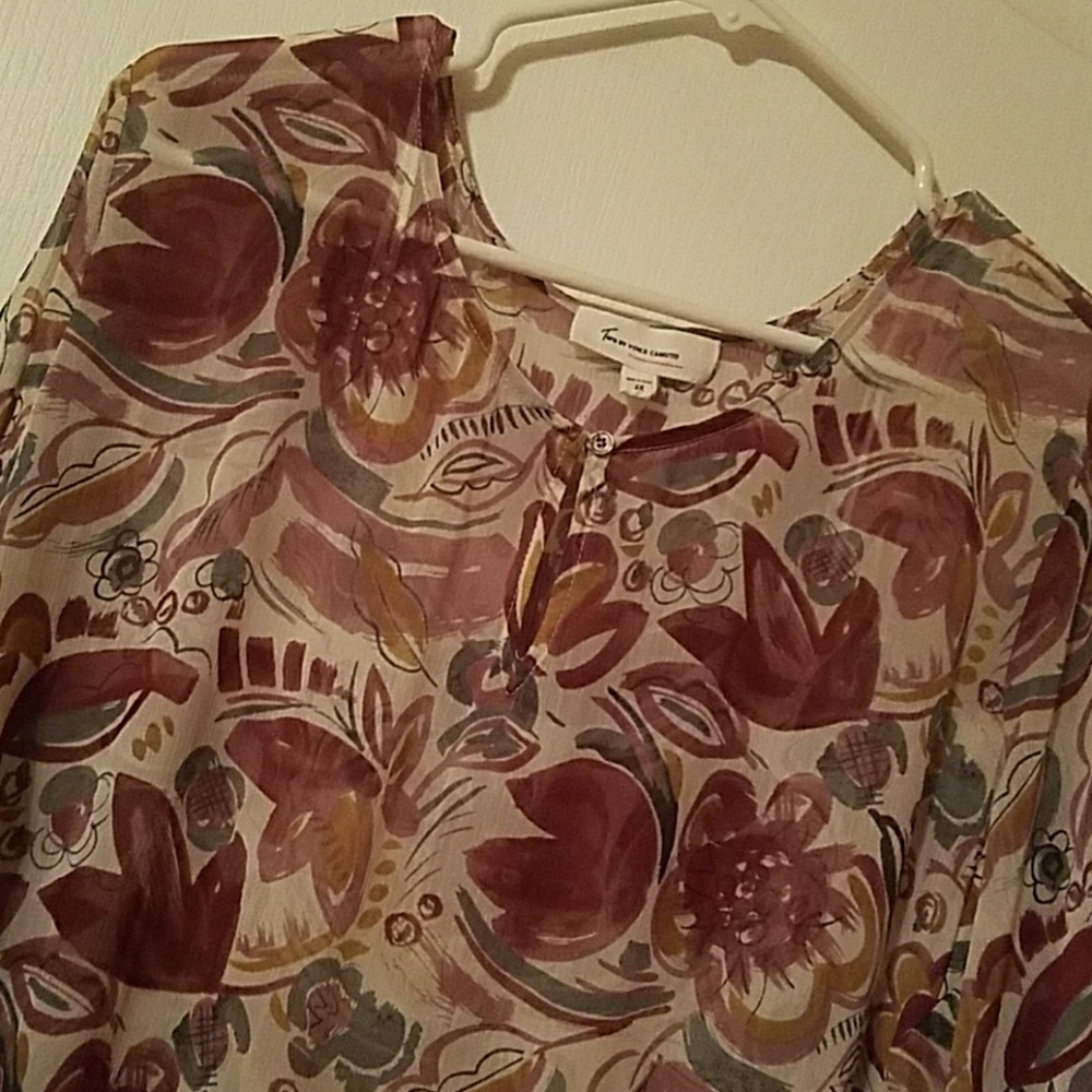 Vince Cumoto Sheer Flower Dress